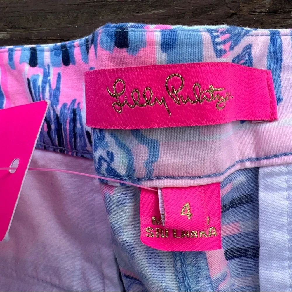 Lilly Pulitzer Adie Ruffle Pocket Stretch,Whisper Blue,Yeah Buoy Coastal|size:4 - Picture 13 of 16